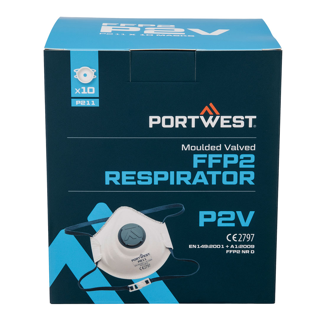 P211 - Respirador com válvula de carbono FFP2 (Pk10)